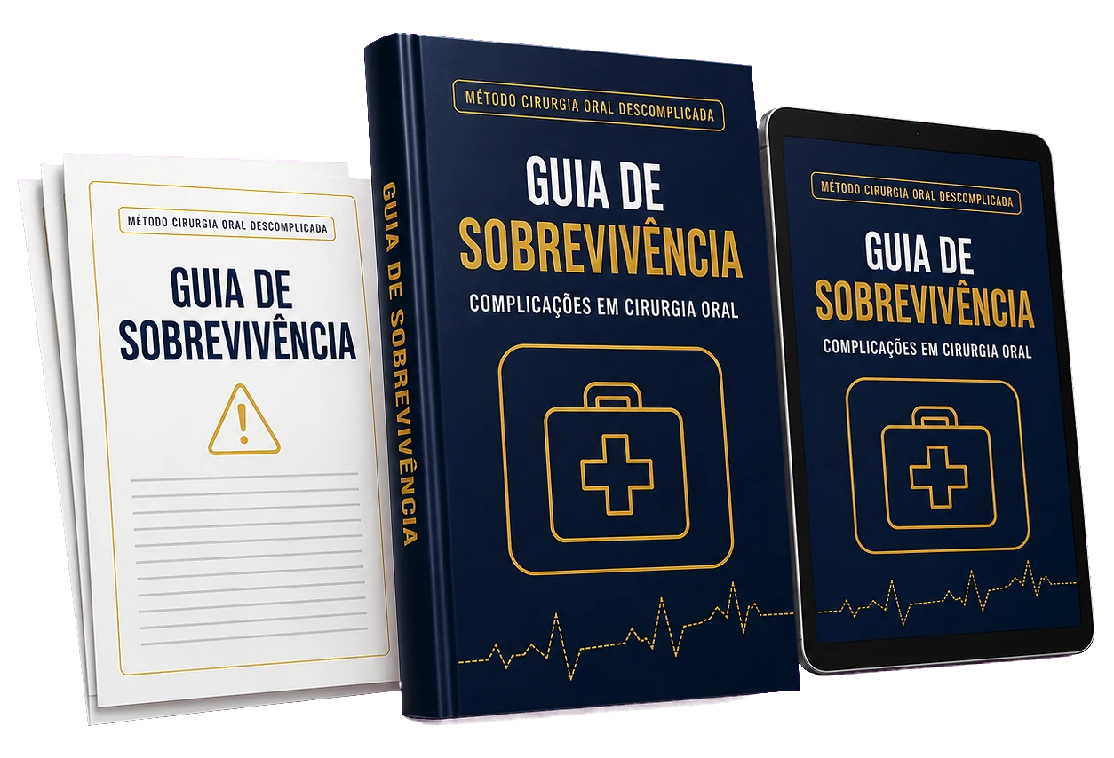 Mockup do Guia de Sobrevivência para Complicações em Cirurgia Oral